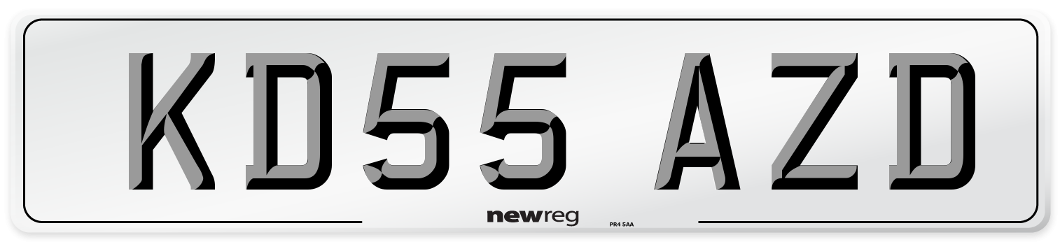 KD55 AZD Number Plate from New Reg